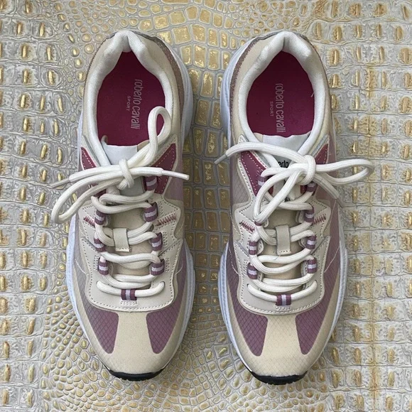 NWOT*Roberto Cavalli Sport Colorblock Chunky Sneakers, Size 8.5